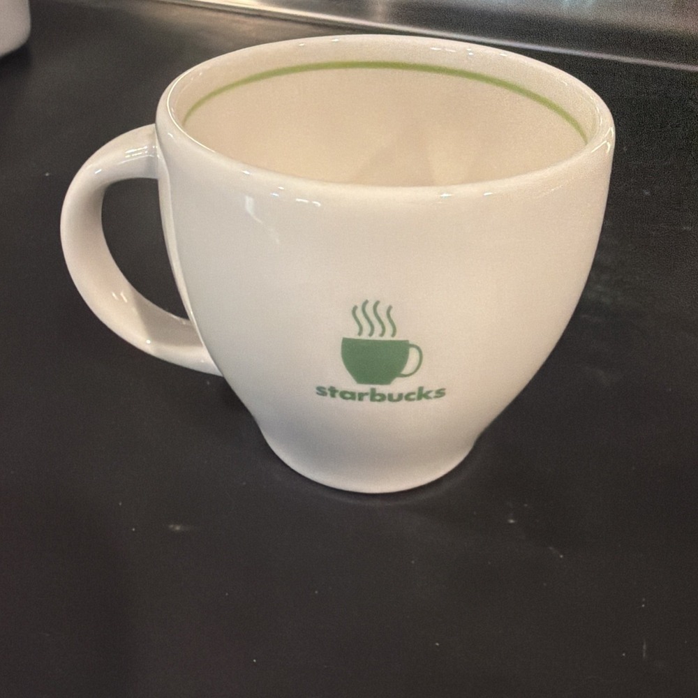 Starbucks Barista 2003 Green White Espresso Coffee Cup Mug 8oz limited edition